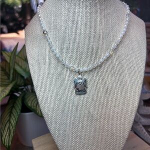 Elegant Silver 'Cherish' Pendant Necklace